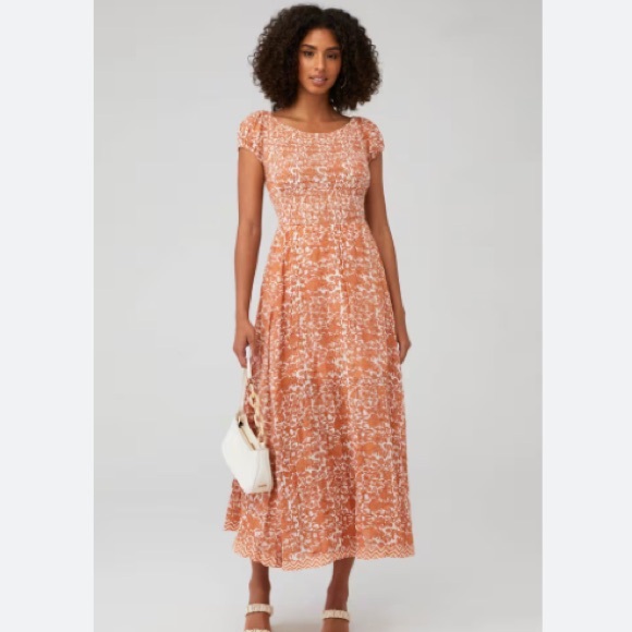 flower country style dress ULTRAVIOLET MAXI DRESS- TEA COMBO ~ FREE PEOPLE - Picture 6 of 16